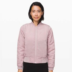 Lululemon Non-Stop Bomber *Reversible Jacket in Smoky Blush, Size 8